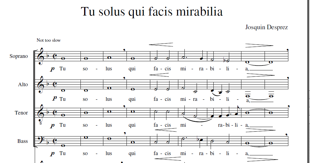 These choral illustrations are from an edition I did three years ago. It's the one we used yesterday.