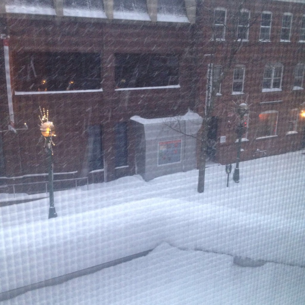 Elizabeth sent me this picture outside where they are staying in New Haven.