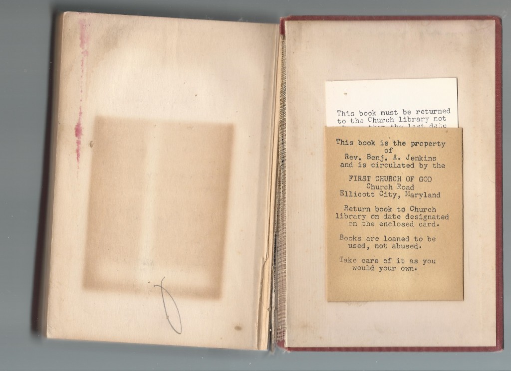 this book is the property of Benjamin A Jenkins