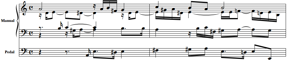 The beginning of Bach's setting of Nun Komm der Heiden Heiland